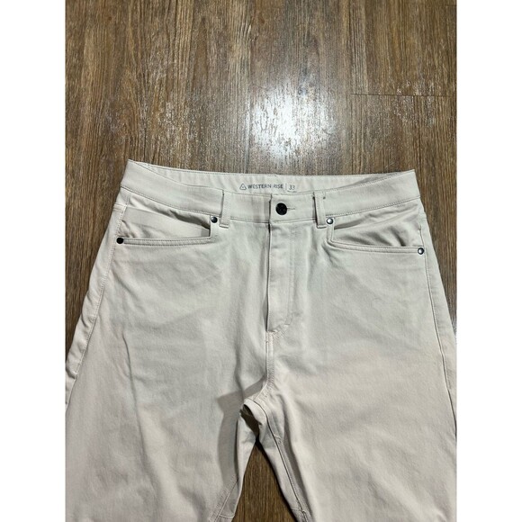 Western Rise Pants Mens 33 Gray 5 Pocket Diversion Stretch Canvas Chino 33x32 - Picture 2 of 11